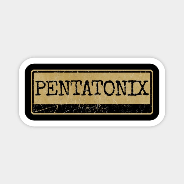 Aliska text black retro - PENTATONIX Magnet by Aliska