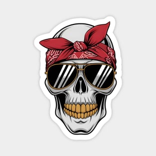 Gangster Skull Magnet