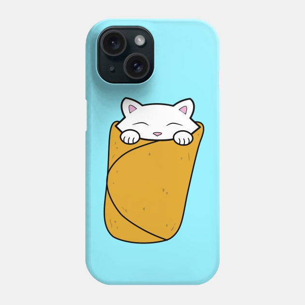 Purrito, Cute cat Burrito Phone Case by Purrfect