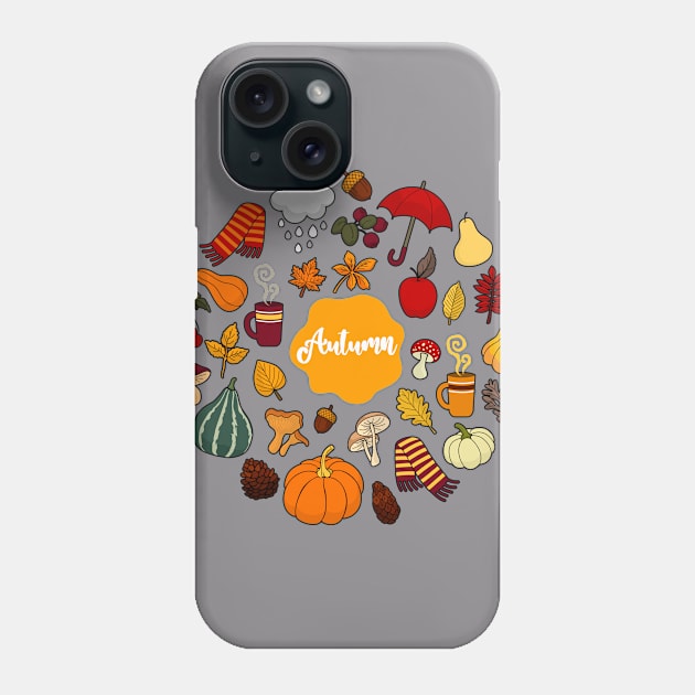 Autumn elements Phone Case by Joharium