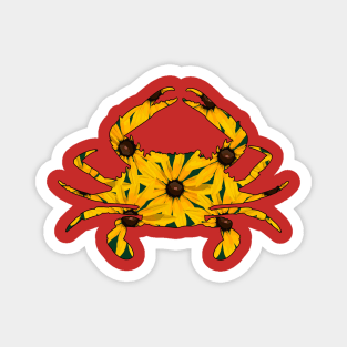 Black Eyed Susan Crab (Red) Magnet