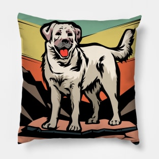 Labrador Dog | Retro design for Dog Lovers Pillow