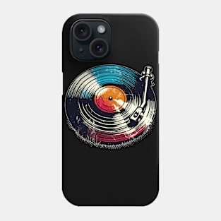 Retro Vintage Colorful Vinyl Record Player Phone Case