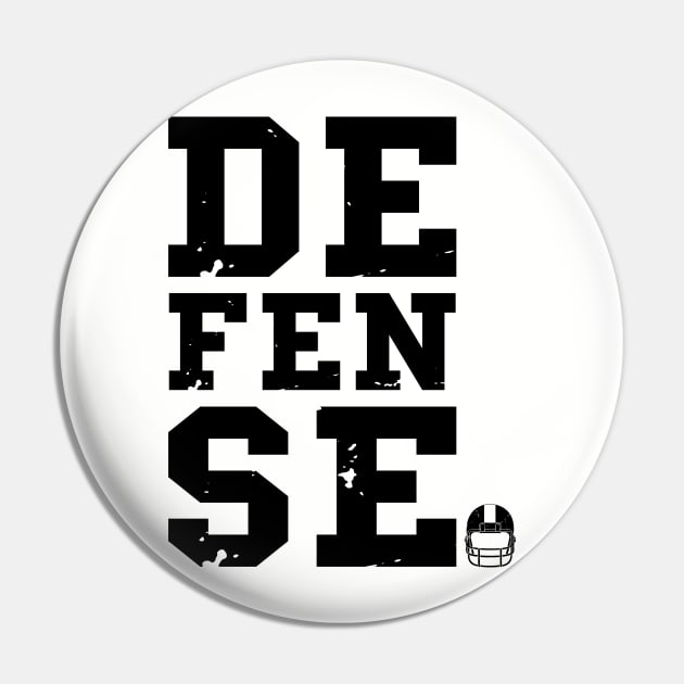 American Football Fan DEFENSE Football Fan Pin by atomguy