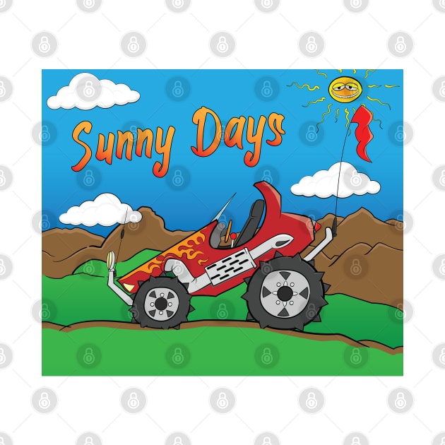 Sunny Days Red Offroad 4x4 Rock Crawler Truck by Dad n Son Designs