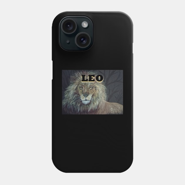 Leo the Lion Zodiac sign Phone Case by Matt Starr Fine Art