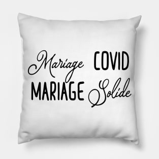 Mariage covid Mariage solide Pillow