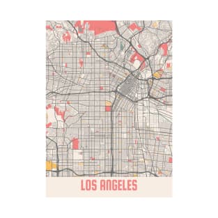 Los Angeles - Califonia Chalk City Map T-Shirt