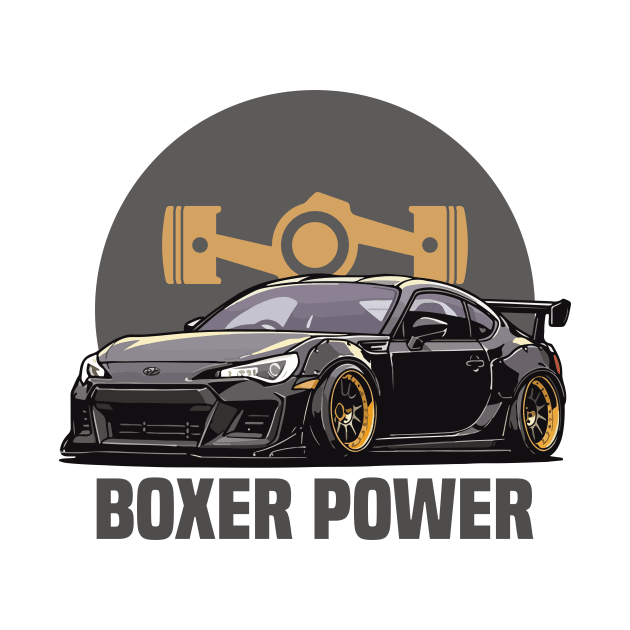 Subaru BRZ Car Art - Modified Boxer Engine JDM Sports Car by JDM-Rey