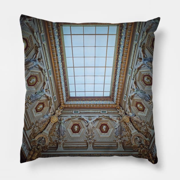 ornate ceiling Pillow by psychoshadow