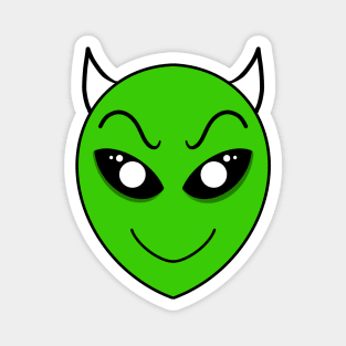 Evil Alien Emoji Magnet