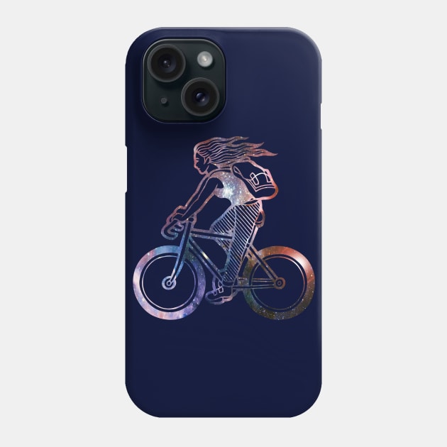 Girl Cycling Phone Case by tsign703
