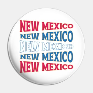 TEXT ART USA NEW MEXICO Pin