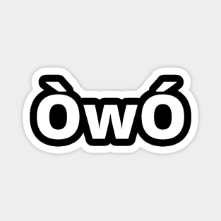 Angry OwO Emoticon Emoji Tshirt Magnet