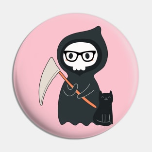 Grim reaper jelly cat Pin