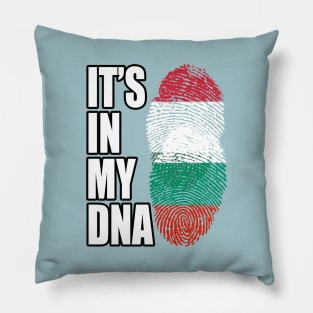 Hungarian And Bulgarian Mix Heritage DNA Flag Pillow