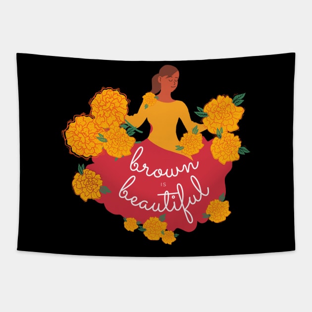 Brown Is Beautiful Tapestry by Sizzlinks