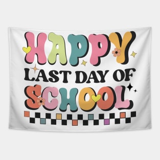 Retro Groovy Happy Last Day Of School Tapestry