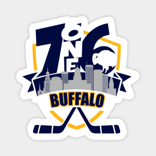 716 Buffalo Hockey distressed shield Magnet