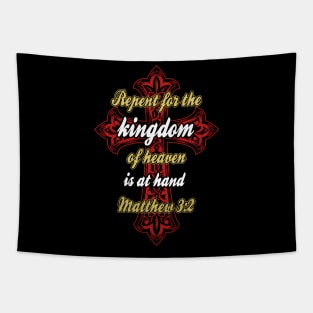Repent Christian Church Worship Religious Scripture Gift Tapestry