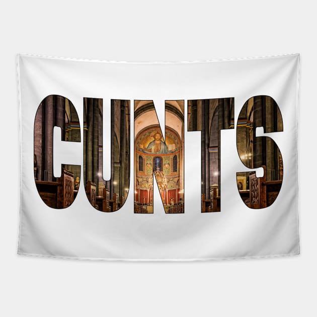 ANTI CHURCH TYPOGRAPHY Tapestry by Anthony88