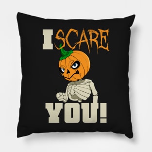 Halloween - I Scare You with Eddie the spooky Skeleton Pillow