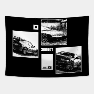 MITSUBISHI 3000GT Black 'N White Archive (Black Version) Tapestry