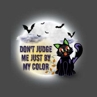 Cute black cat in the dark T-Shirt