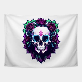 Cyberpunk Flowers Tapestry