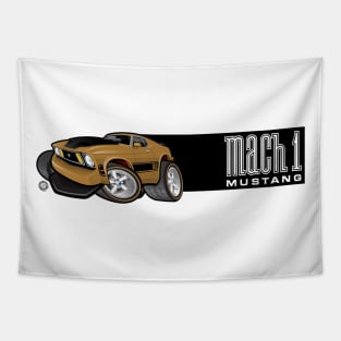 Mach 1 Gold with Black Stripe Tapestry