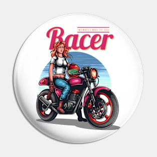 FF Girl Racer 10 - TWO WHEELS MOVE HER SOUL Pin