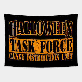 Funny Halloween Costume Design orange Tapestry