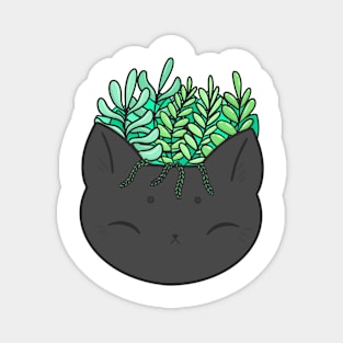 Cat head planter Magnet