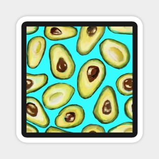 Avocados on Teal Magnet