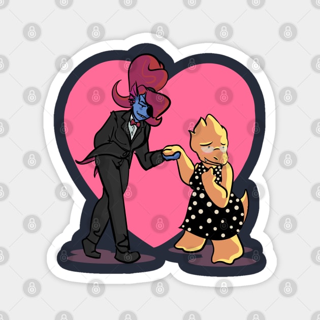 undyne x alphys Magnet by inkpocket