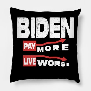 Biden | Pay More Live Worse Funny Pillow