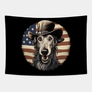 Patriotic Scottish Deerhound Tapestry