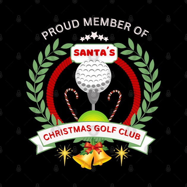 Christmas gift ideas, Santa´s Golf Club. White text. by Papilio Art