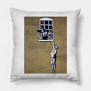 Banksy Well Hung Lover Pillow