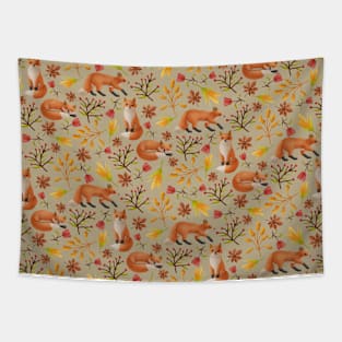 Red foxes Tapestry