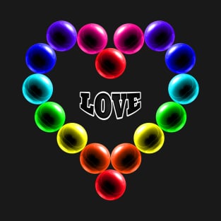 Love Heart in Rainbow Colors T-Shirt