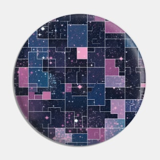 Gridlock Cosmos - Infinite Space Seamless Pattern Pin