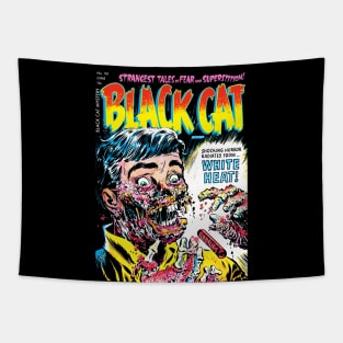 Black Cat Mystery 50 comic cover Tapestry