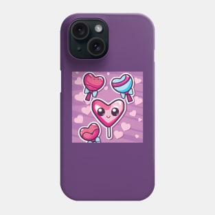 Kawaii Valentine Candy Illustration Phone Case