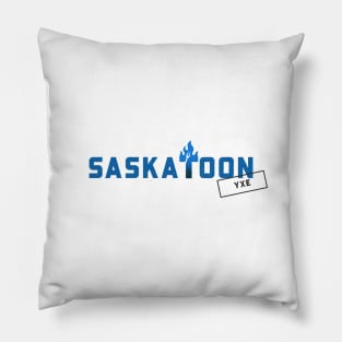 Saskatoon Grit: A Gritty Logo Tribute Pillow