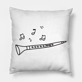 the clarinet musical instrument Pillow