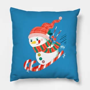 snowman ski Pillow