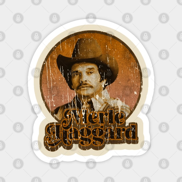 Vintage Merle Haggard Legend Magnet by Niko Neon