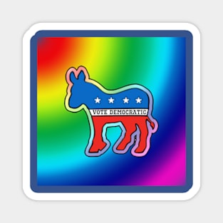 VOTE DEMOCRATIC - DEMOCRAT DONKEY MASCOT EQUALITY LGBT Magnet