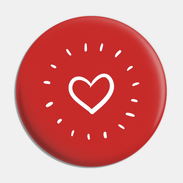 Heart love - Valentine's day Pin by numidiadesign